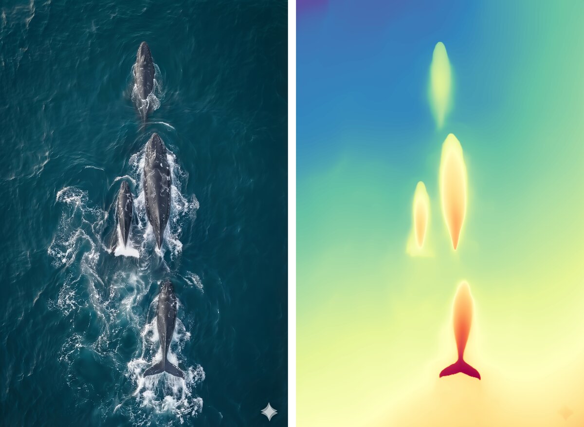 Depth map inferred from source image using Depth Anything V2